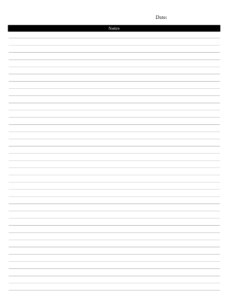 free space to write Notes