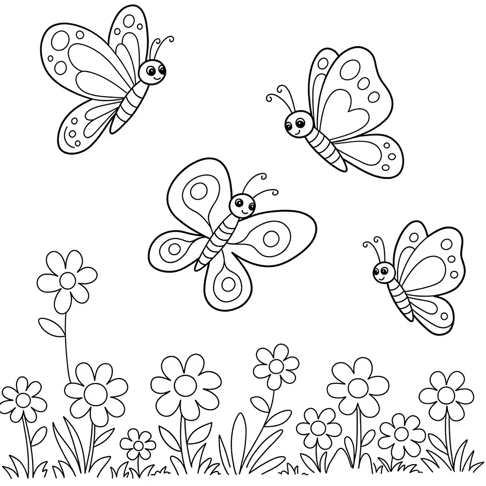 Butterfly Coloring book for kids